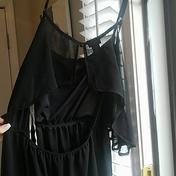 Black chiffon wet seal dress - Picture 2 of 4